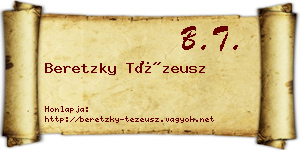 Beretzky Tézeusz névjegykártya